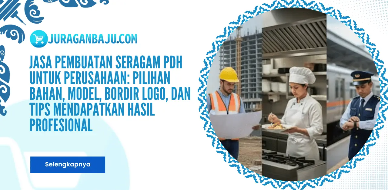 Jasa Pembuatan Seragam PDH untuk Perusahaan: Pilihan Bahan, Model, Bordir Logo, dan Tips Mendapatkan Hasil Profesional