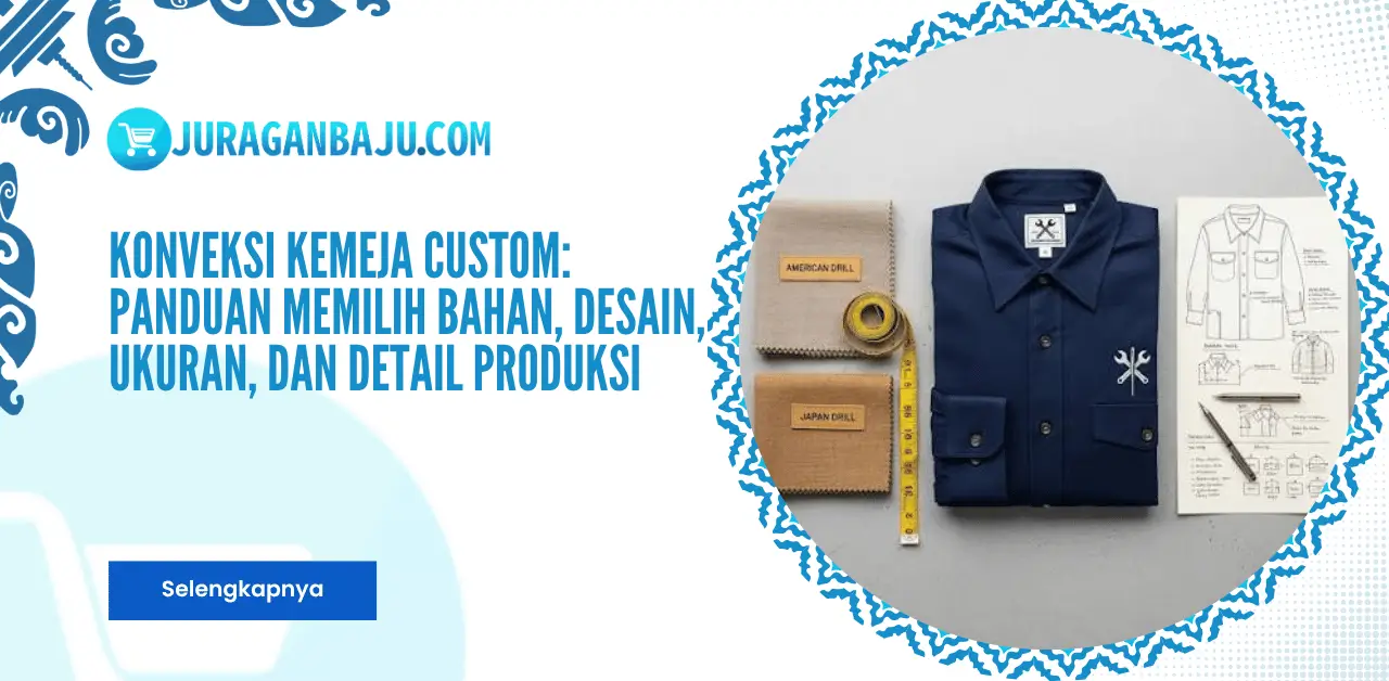 Konveksi Kemeja Custom: Panduan Memilih Bahan, Desain, Ukuran, dan Detail Produksi