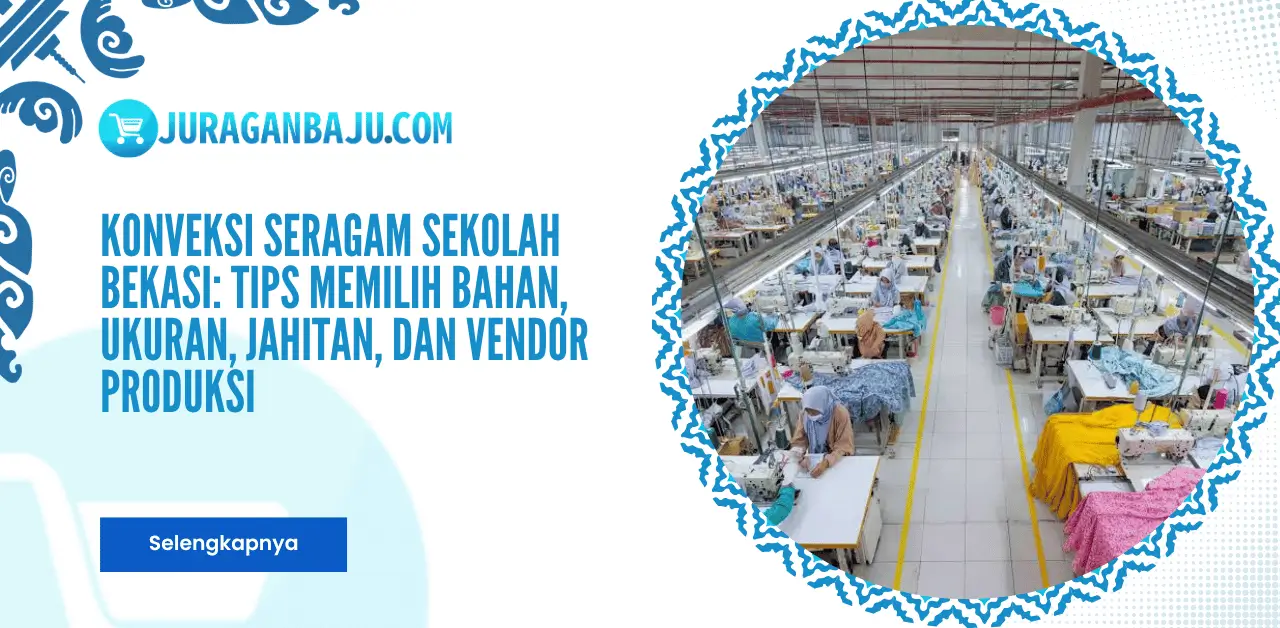 Konveksi Seragam Sekolah Bekasi: Tips Memilih Bahan, Ukuran, Jahitan, dan Vendor Produksi