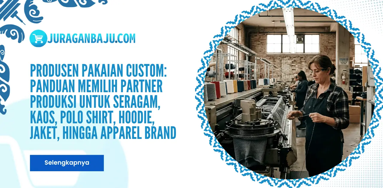 Produsen Pakaian Custom: Panduan Memilih Partner Produksi untuk Seragam, Kaos, Polo Shirt, Hoodie, Jaket, hingga Apparel Brand