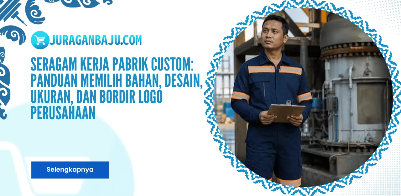 Seragam Kerja Pabrik Custom: Panduan Memilih Bahan, Desain, Ukuran, dan Bordir Logo Perusahaan